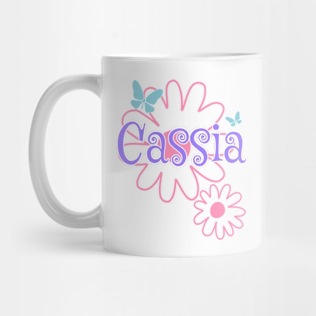 Cassia Girls Name Daisy Butterflies by xsylx